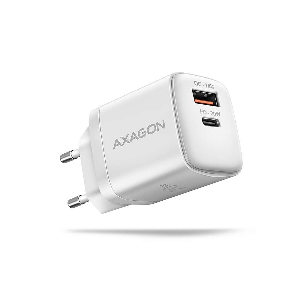 Axagon ACU-PQ20W. Cargador 2 puertos USB (PD3.0 Y QC4+) hasta 20W