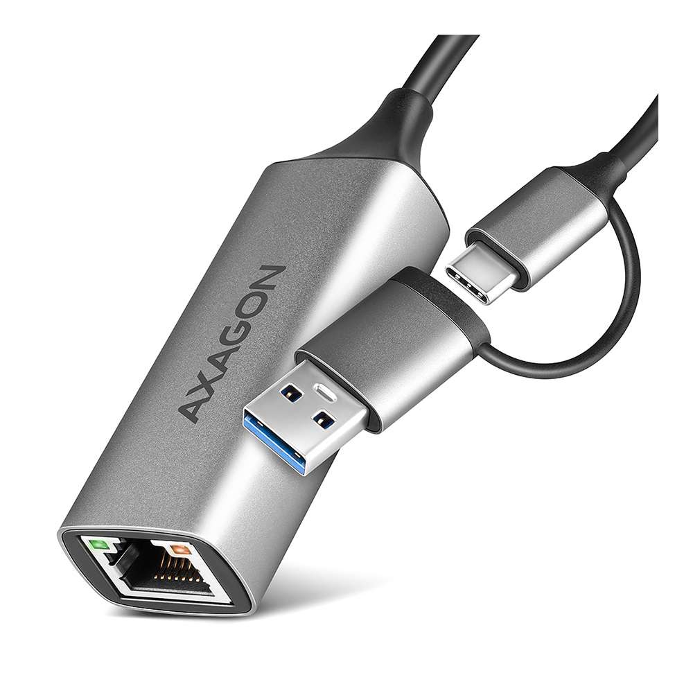 Axagon ADE-TXCA. Adaptador USB-C+USB-A 3.2 a RJ45