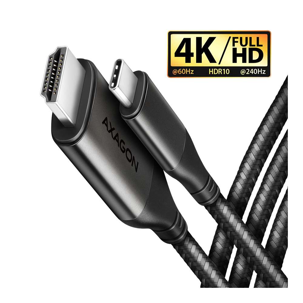 Axagon RVC-HI2MC. Cable USB C Macho/ HDMI 2.0. 1.8m.