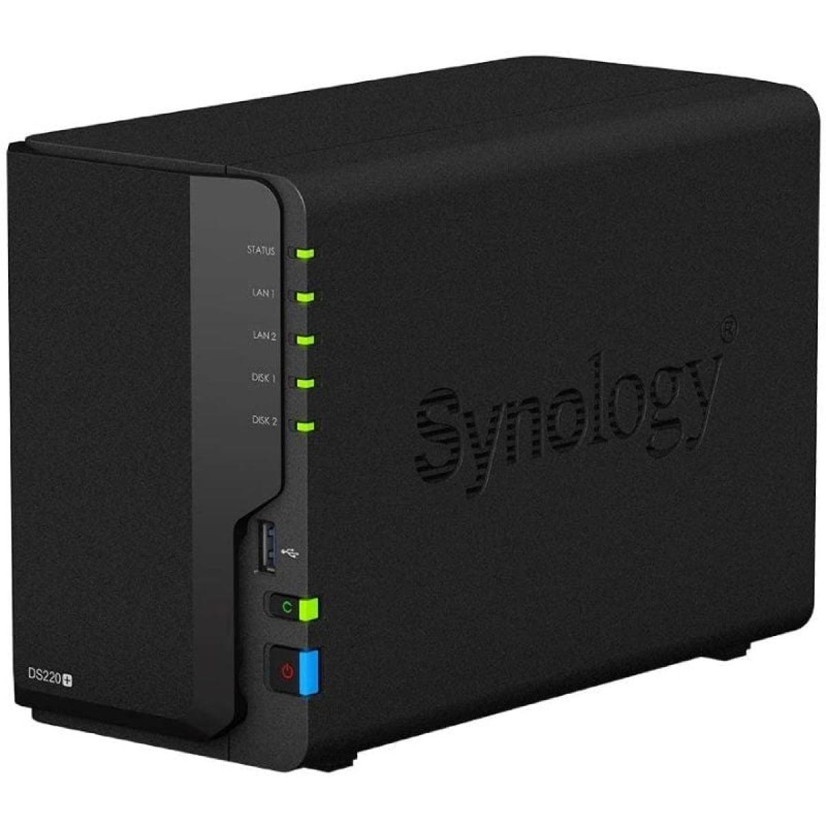 NAS SYNOLOGY DISKSTATION DS220+/ 2 BAHIAS 3.5"- 2.5"/ 2GB DDR4/ FORMATO TORRE