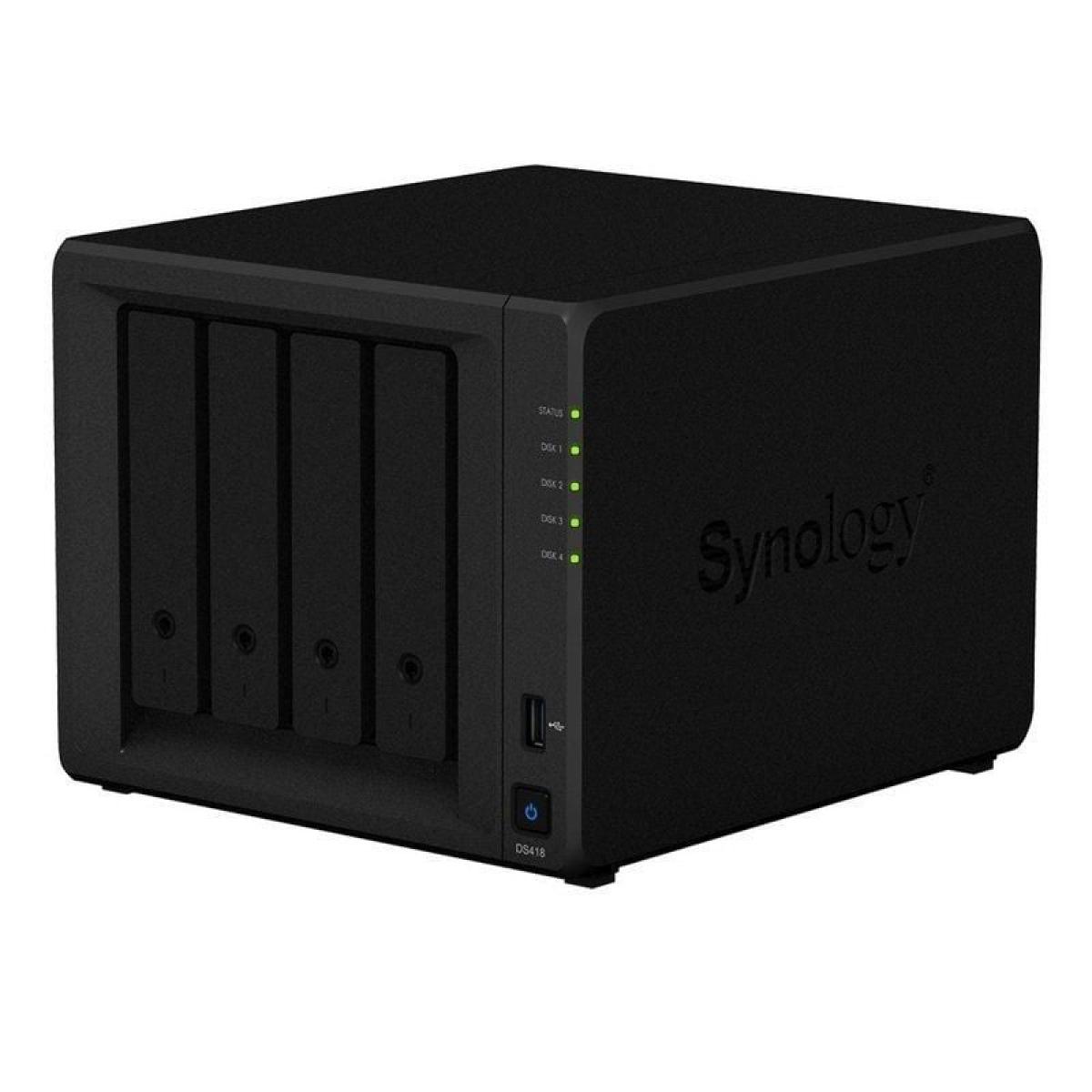 NAS SYNOLOGY DISKSTATION DS418/ 4 BAHIAS 3.5"- 2.5"/ 2GB DDR4/ FORMATO TORRE