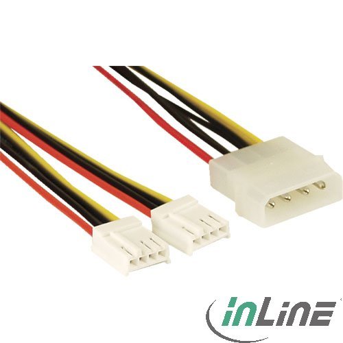 Inline 26950. Cable alimentacin Y. 1x Molex 4-Pin a 2x 4-Pin
