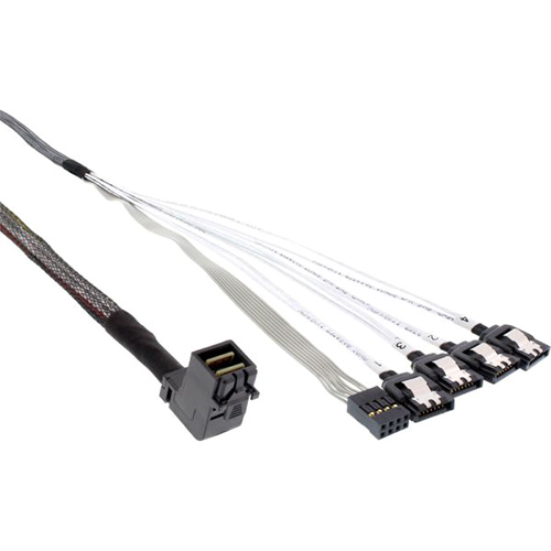 Cable Mini-SAS HD SFF-8643 a 4x SATA con Sideband. 1m.