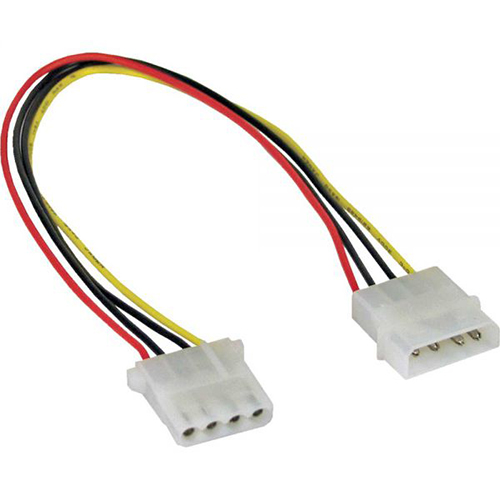 Inline 29650B. Cable alargador alimentación Molex 4-Pin 50cm.