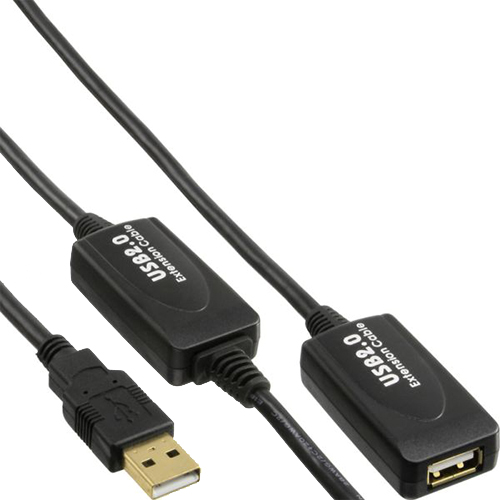 Inline 34612I. Cable USB 2.0 con amplificacin de seal. Tipo A Macho-Tipo A Hembra. 15m.