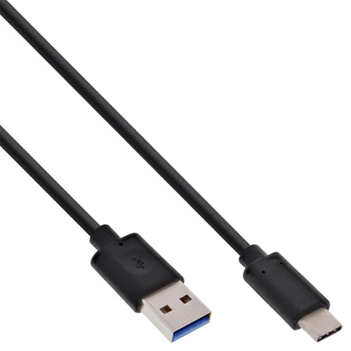 Inline 35712. Cable USB 3.1 Tipo C Macho-Tipo A Macho. 2m. Negro