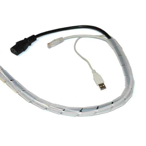 Espiral blanca para organizar cables 14mm y 10m