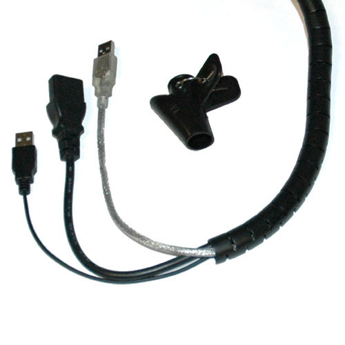 Espiral Negra para organizar cables 15mm y 10m