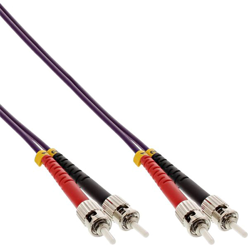 Cable Duplex fibra ptica OM4 50/125 micras. ST/ST. 1 metro.