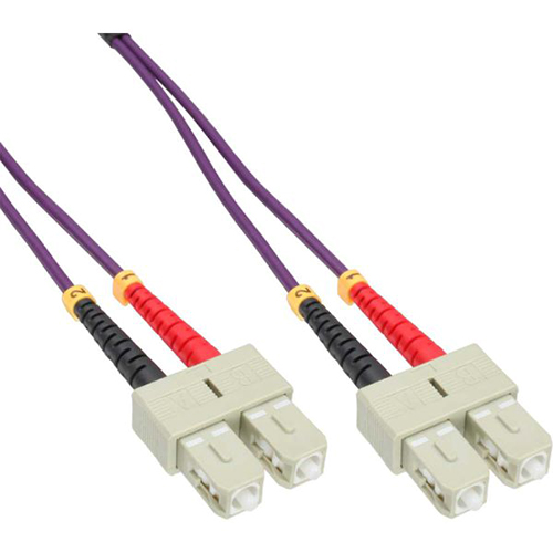 Cable Duplex fibra ptica OM4 50/125 micras. SC/SC. 1 metro.