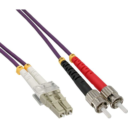 Cable Duplex fibra ptica OM4 50/125 micras. LC/ST. 2 metros.