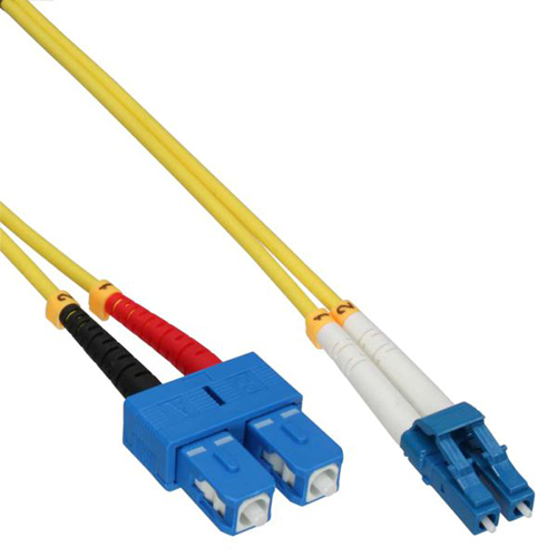 Cable Duplex fibra ptica OS2 9/125 micras. LC/SC. 3 metros.
