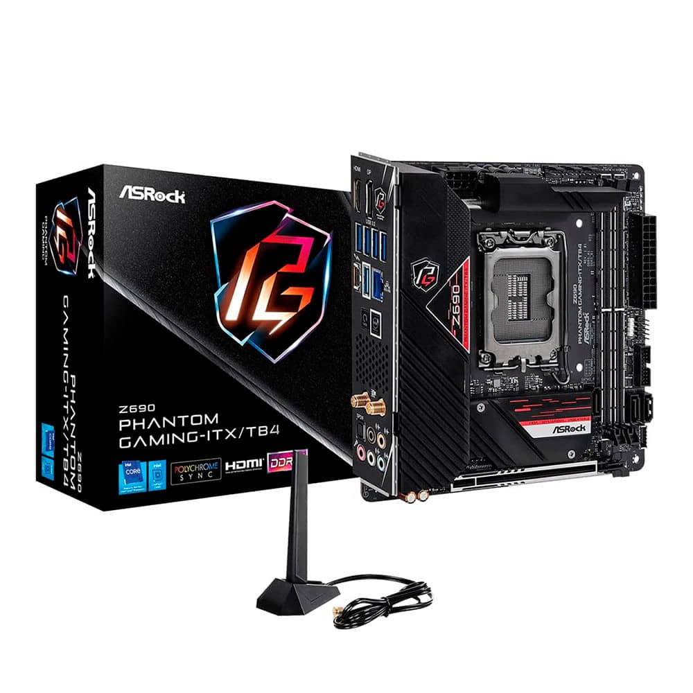 Asrock Z690 Phantom Gaming-ITX/TB4. Socket 1700. Mini-ITX. - DDR5