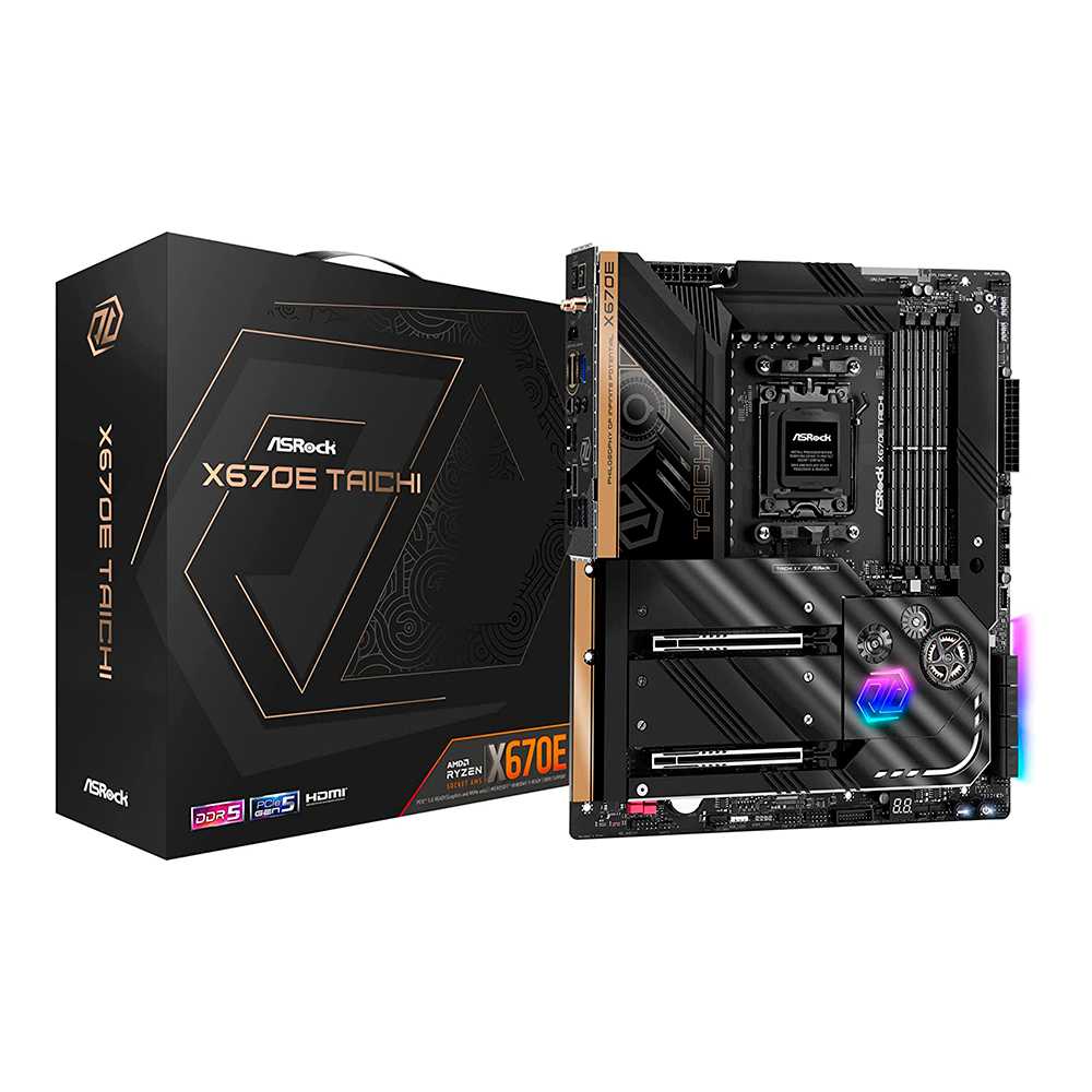 Asrock X670E Taichi. Socket AM5. E-ATX. - DDR5