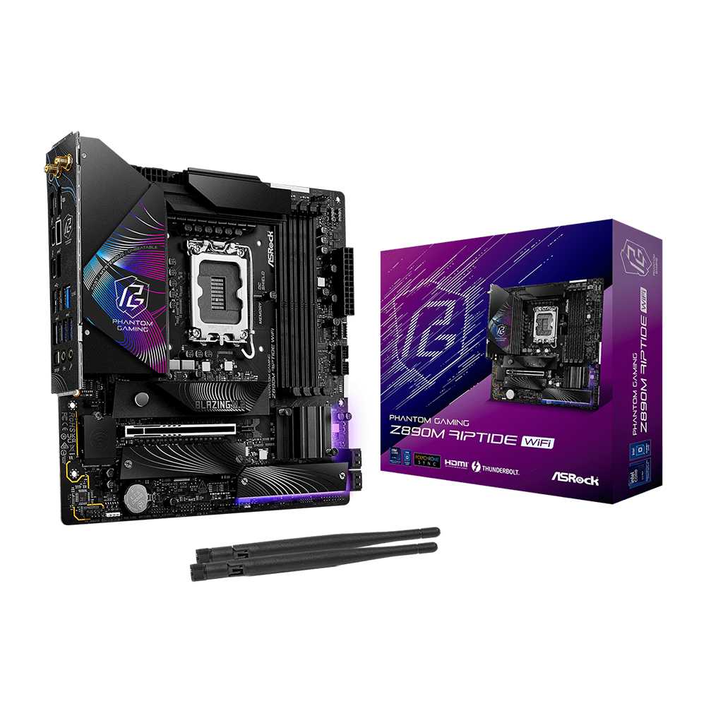 Asrock Z890M Riptide WiFi. Socket 1851. Micro-ATX - DDR5