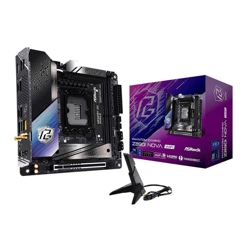 Asrock Z890I Nova WiFi. Socket 1851. Mini-ITX - DDR5