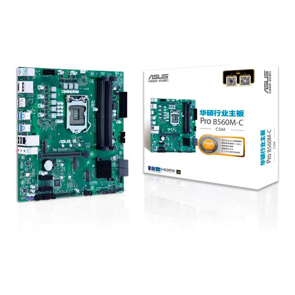 Asus B560M-C/CSM. Socket 1200. Micro-ATX. - DDR4