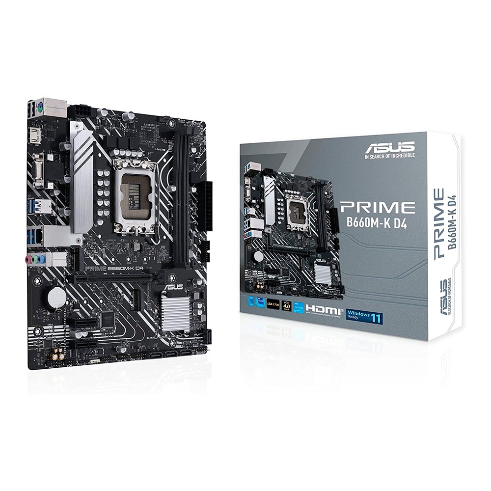 Asus Prime B660M-K D4. Socket 1700. Micro-ATX. - DDR4