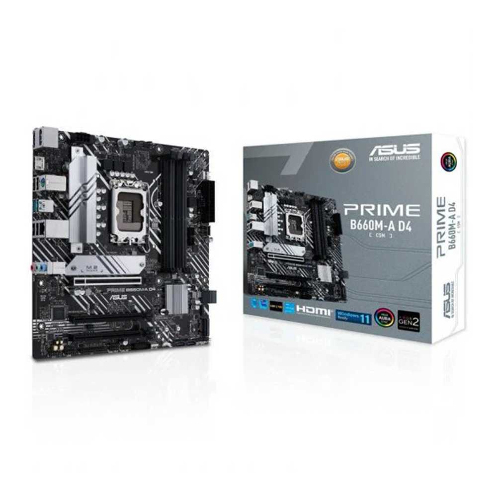 Asus Prime B660M-A D4-CSM. Socket 1700. Micro-ATX - DDR4