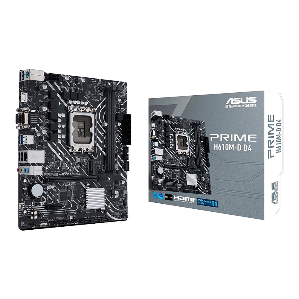 Asus Prime H610M-D D4. Socket 1700. Micro-ATX. - DDR4