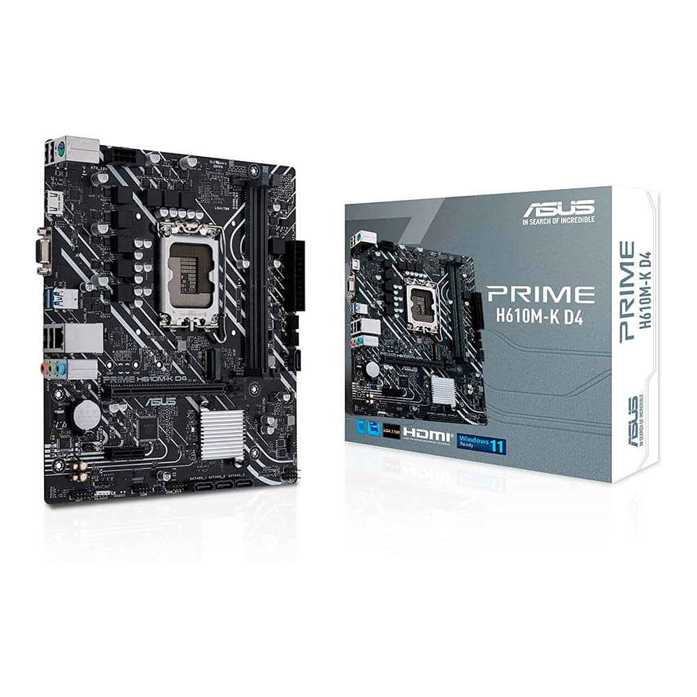 Asus Prime H610M-K D4. Socket 1700. Micro-ATX. - DDR4