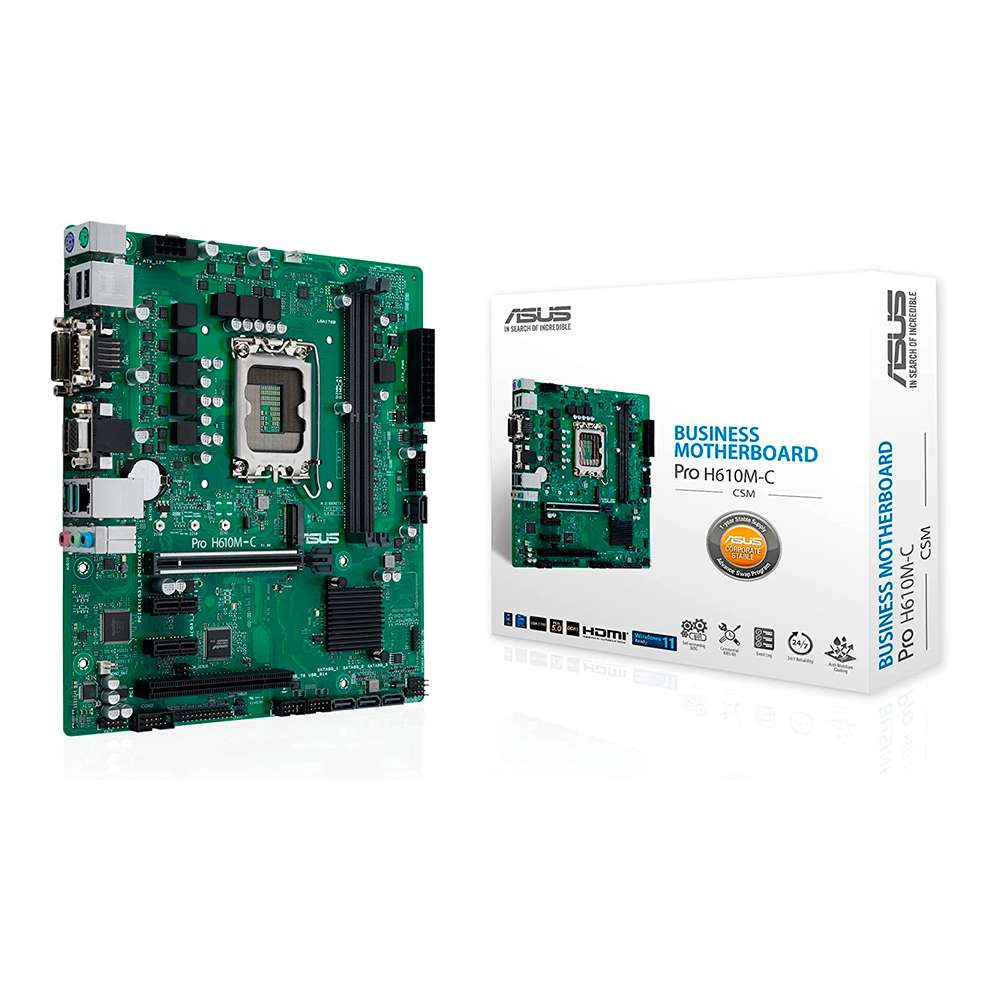 Asus Pro H610M-C-CSM. Socket 1700. Micro-ATX. - DDR5
