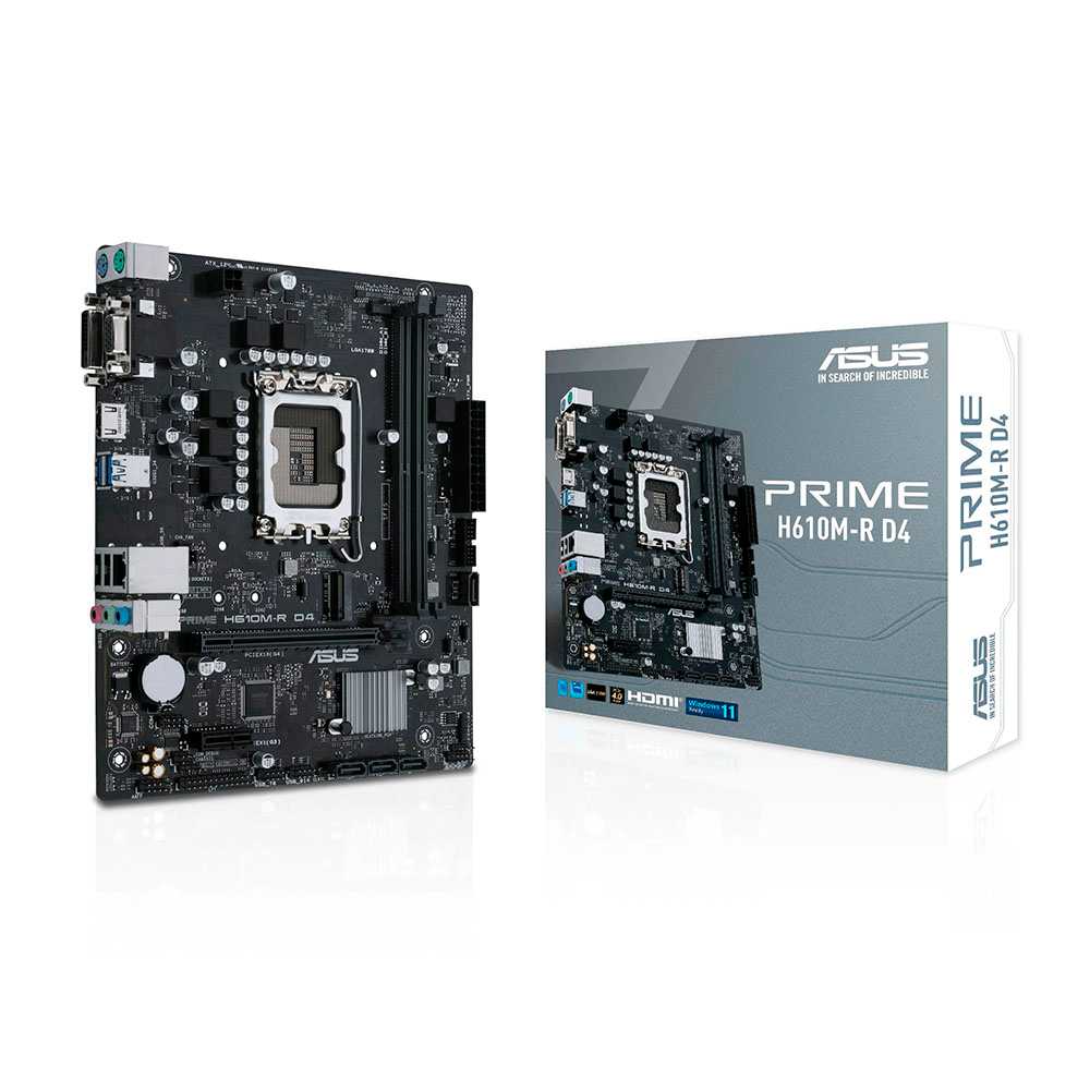 Asus Prime H610M-R D4. Socket 1700. Micro-ATX. - DDR4