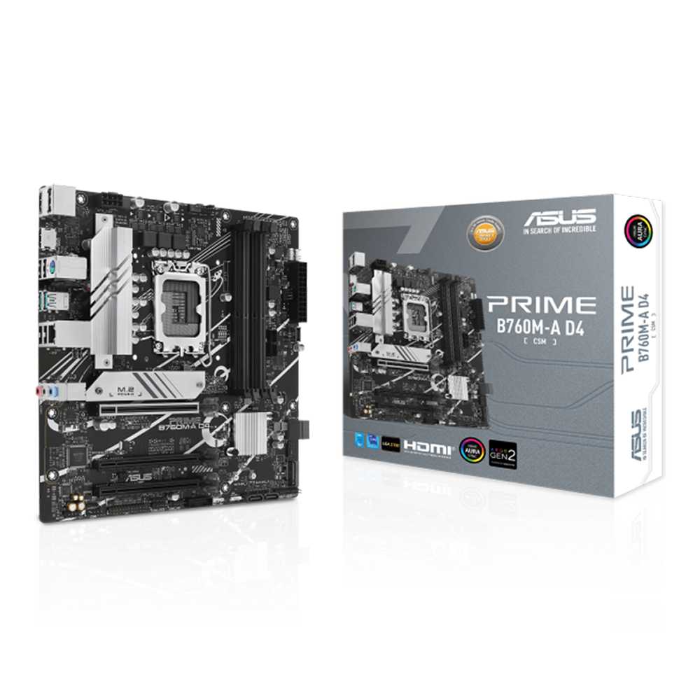 Asus Prime B760M-A D4-CSM. Socket 1700. Micro-ATX - DDR4