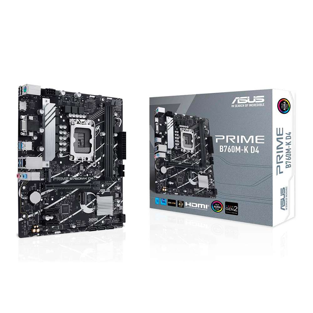 Asus Prime B760M-K D4. Socket 1700. Micro-ATX. - DDR4