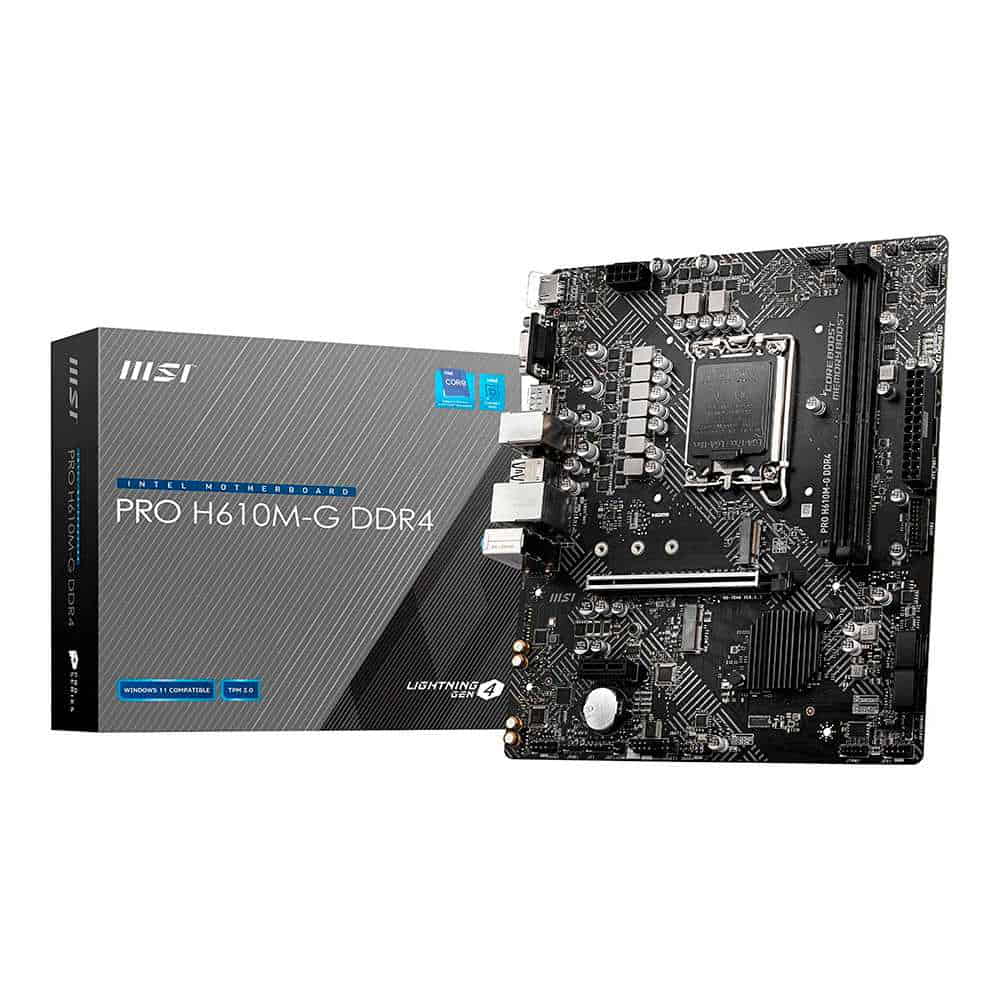 Msi Pro H610M-G DDR4. Socket 1700. Micro-ATX. - DDR4