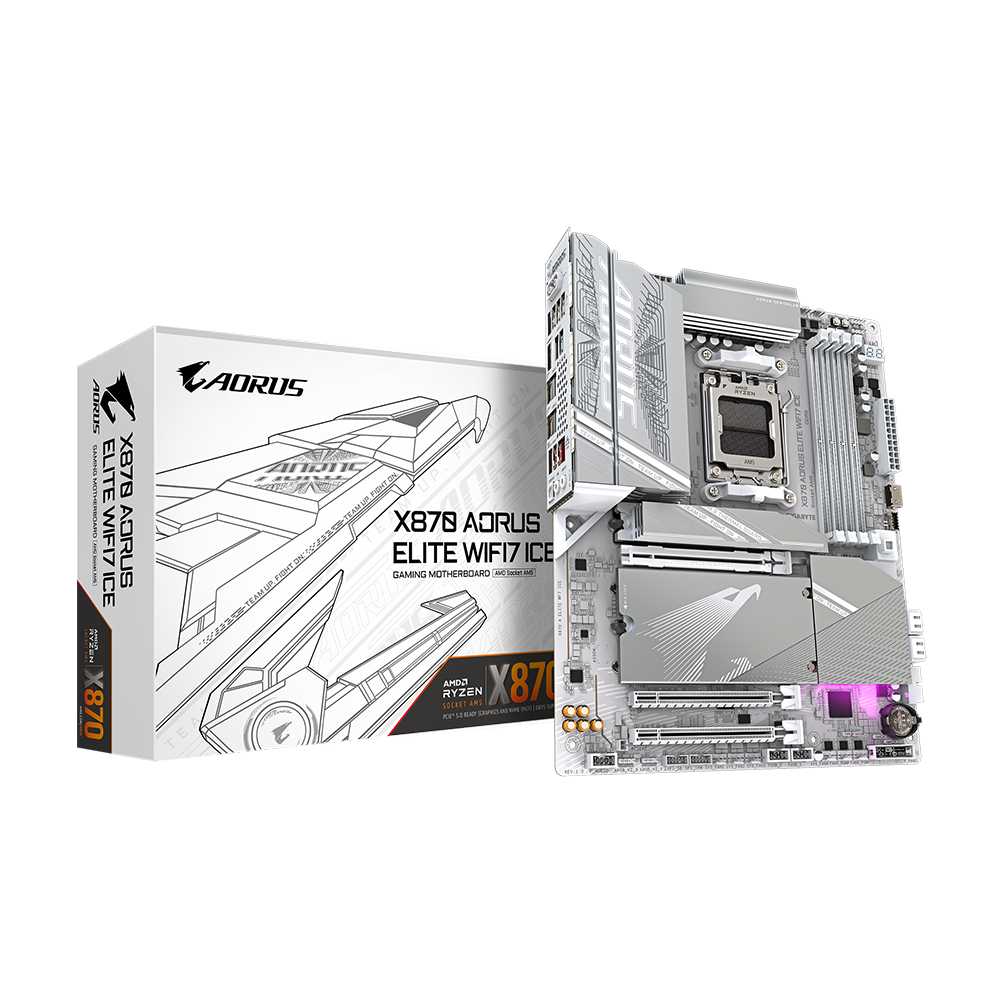 Gigabyte X870 Aorus Elite WiFi7 ICE. Socket AM5. - DDR5