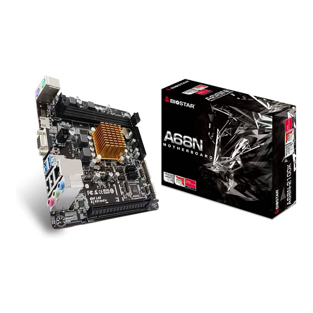 Biostar A68N-2100K. AMD E1-6010. Mini-ITX. - DDR3