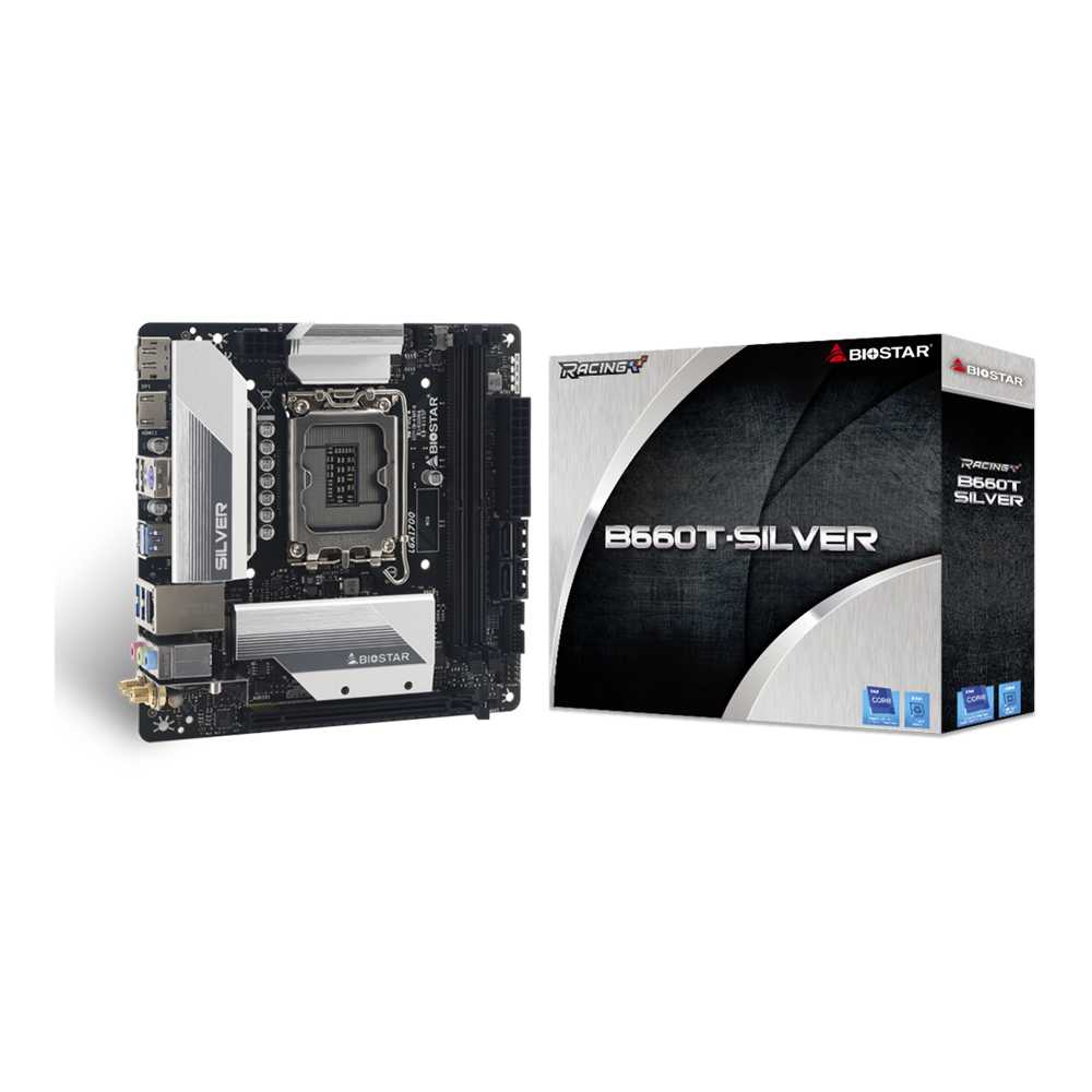 Biostar B660T-Silver. Socket 1700. Mini-ITX - DDR4