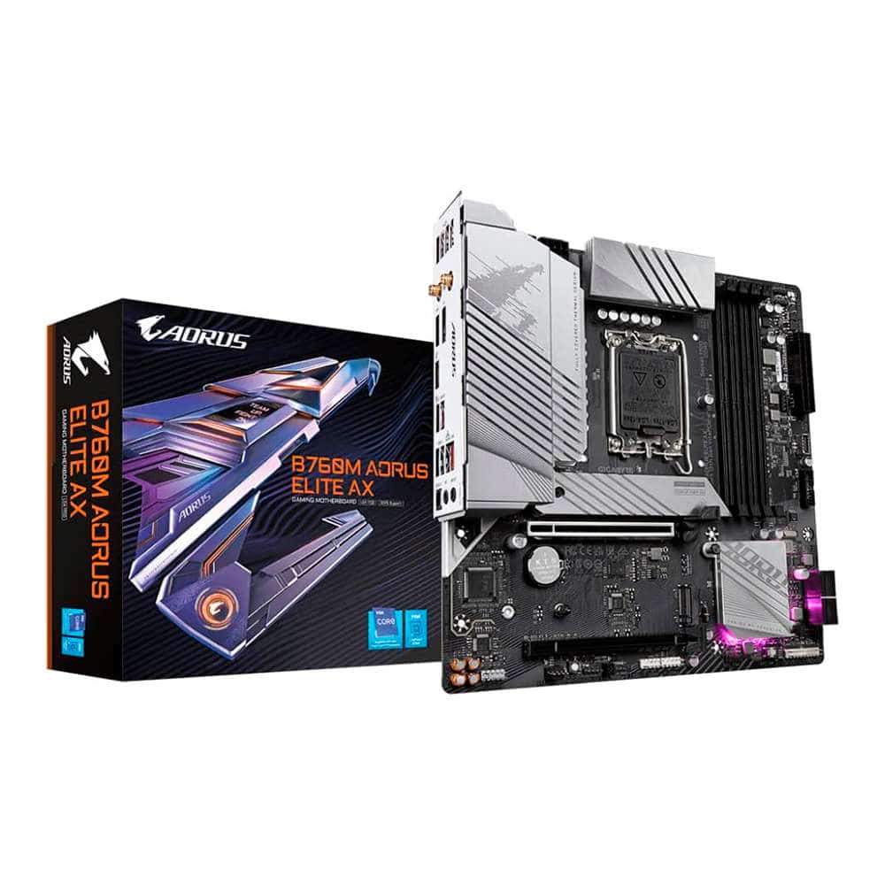 Gigabyte B760M Aorus Elite AX. Socket 1700. Micro-ATX. - DDR5