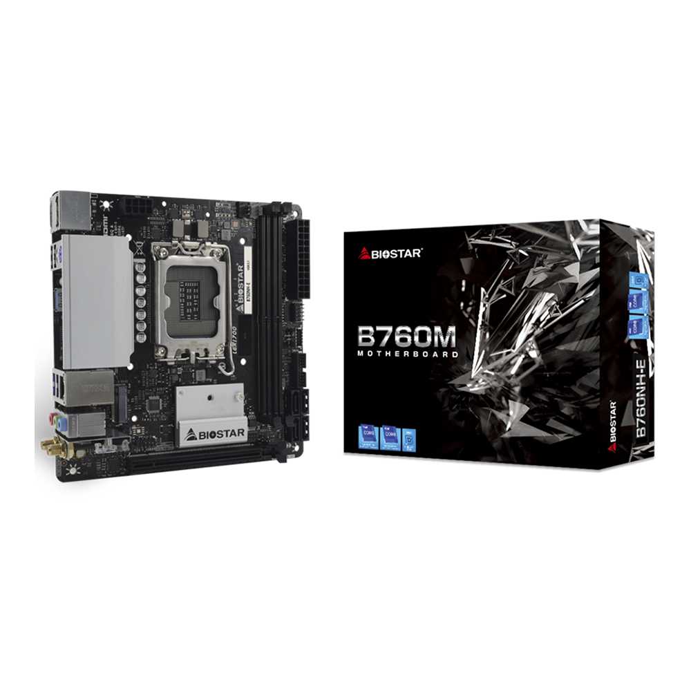 Biostar B760NH-E. Socket 1700. Mini-ITX - DDR5