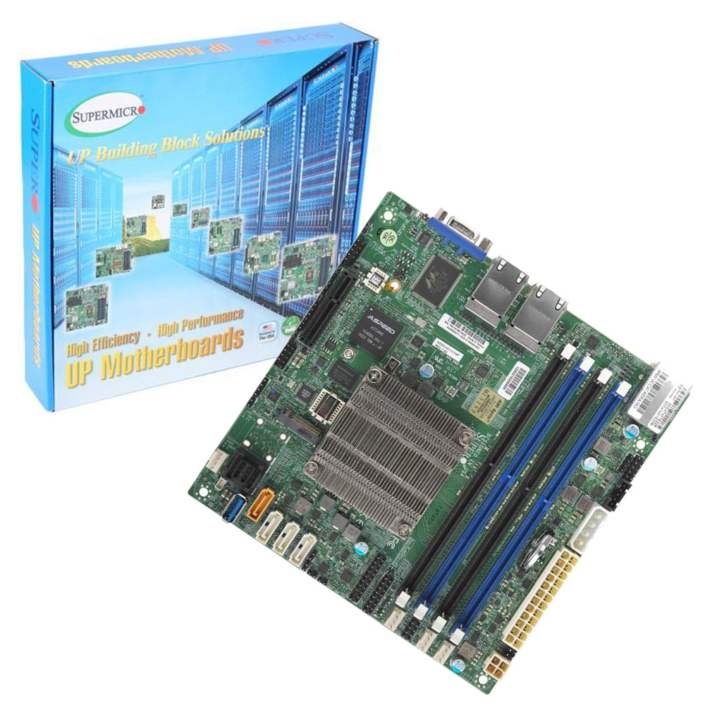 Supermicro A2SDI-4C-HLN4F. Intel Atom C3558. Mini-ITX.