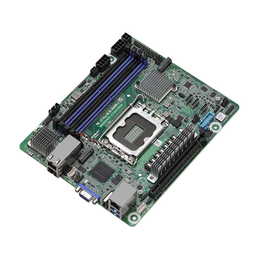 Asrock W680D4ID-2T/G5/X550. Socket 1700. Mini-ITX. - DDR5