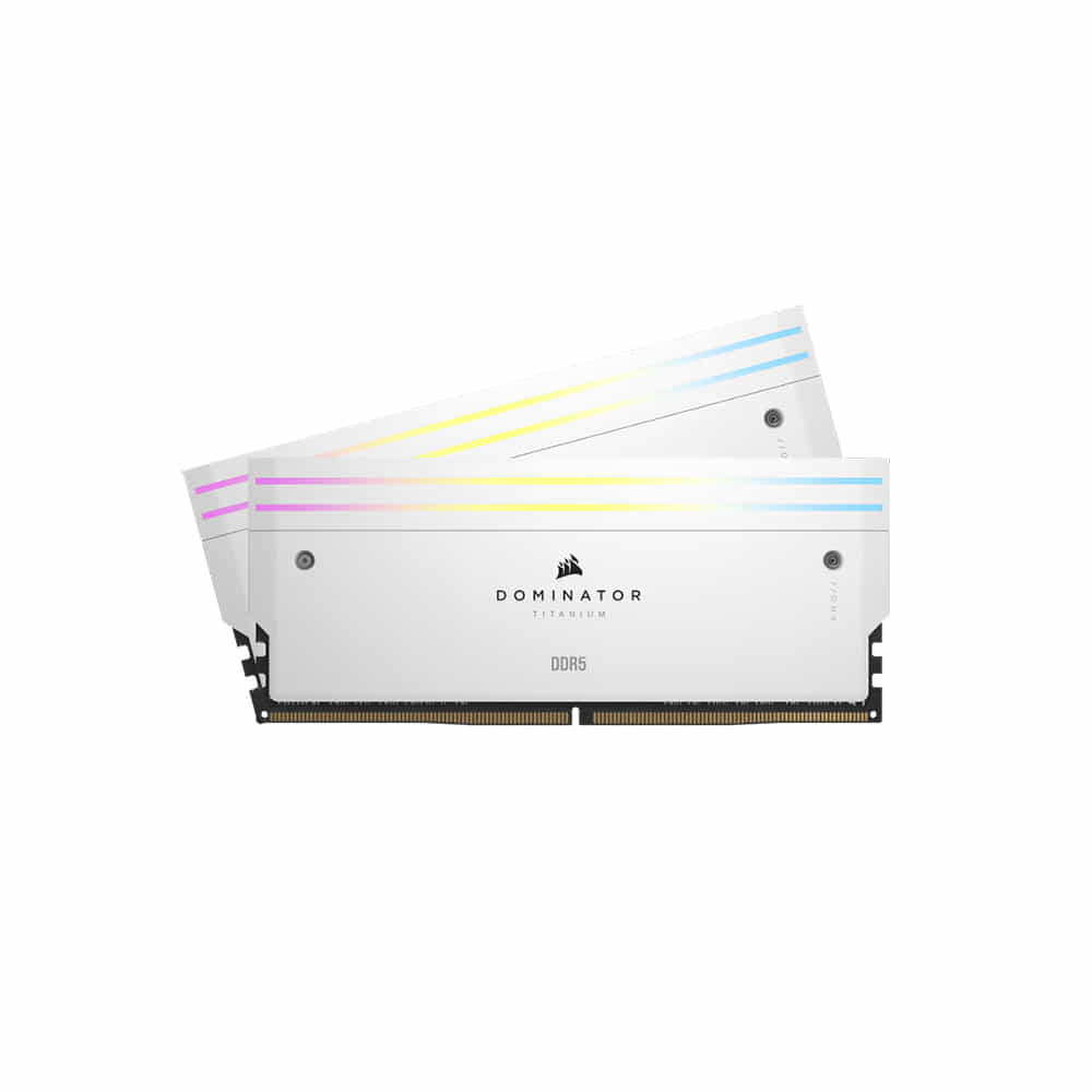 Corsair Dominator Titanium RGB 96Gb (2x 48Gb) DDR5 6600MHz 1.4V Blanca