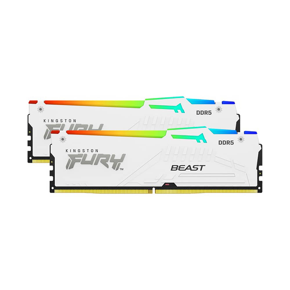 Kingston Fury Beast White RGB 32Gb (2x 16Gb) DDR5 6000Mhz 1.35V CL36