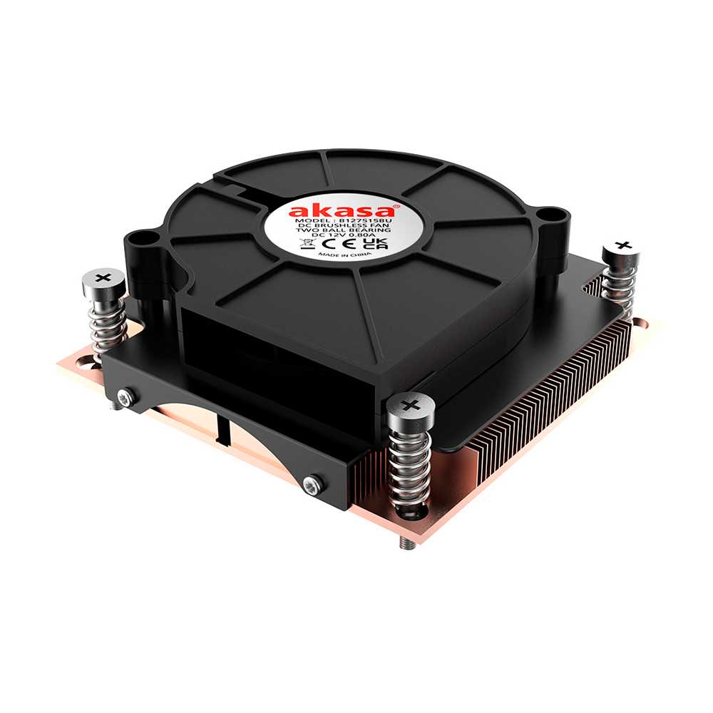 Akasa AK-CC7401BP01. Low Profile CPU Cooler con Side Blower Fan compatible LGA 1700