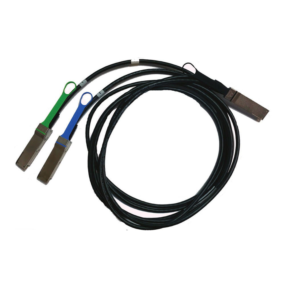 Mellanox MCP7H50-H01AR30. Cable Ethernet 200GbE. QSFP56 a 2x QSFP56. 1.5m. Negro