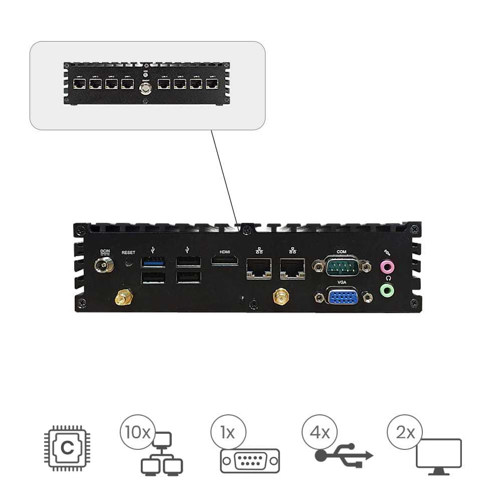 Appliot P415-CE04A-J1900 Bay Trail 10-LAN Network Pro