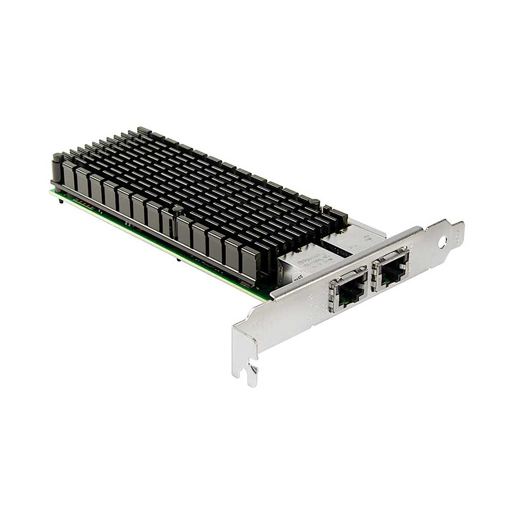 Tarjeta de red chip Intel X540. 2x RJ45 10GbE. PCIe x8.