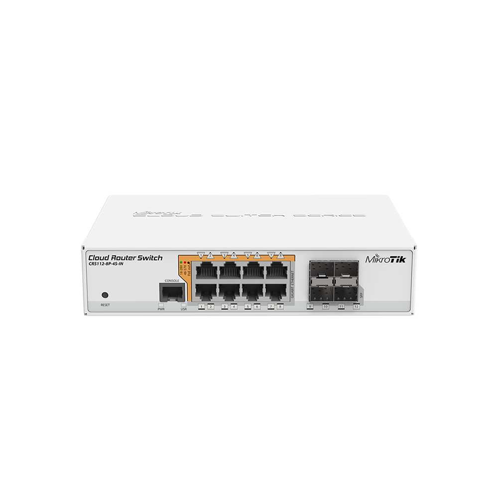 Mikrotik CRS112-8P-4S-IN. Switch PoE 12 puertos.