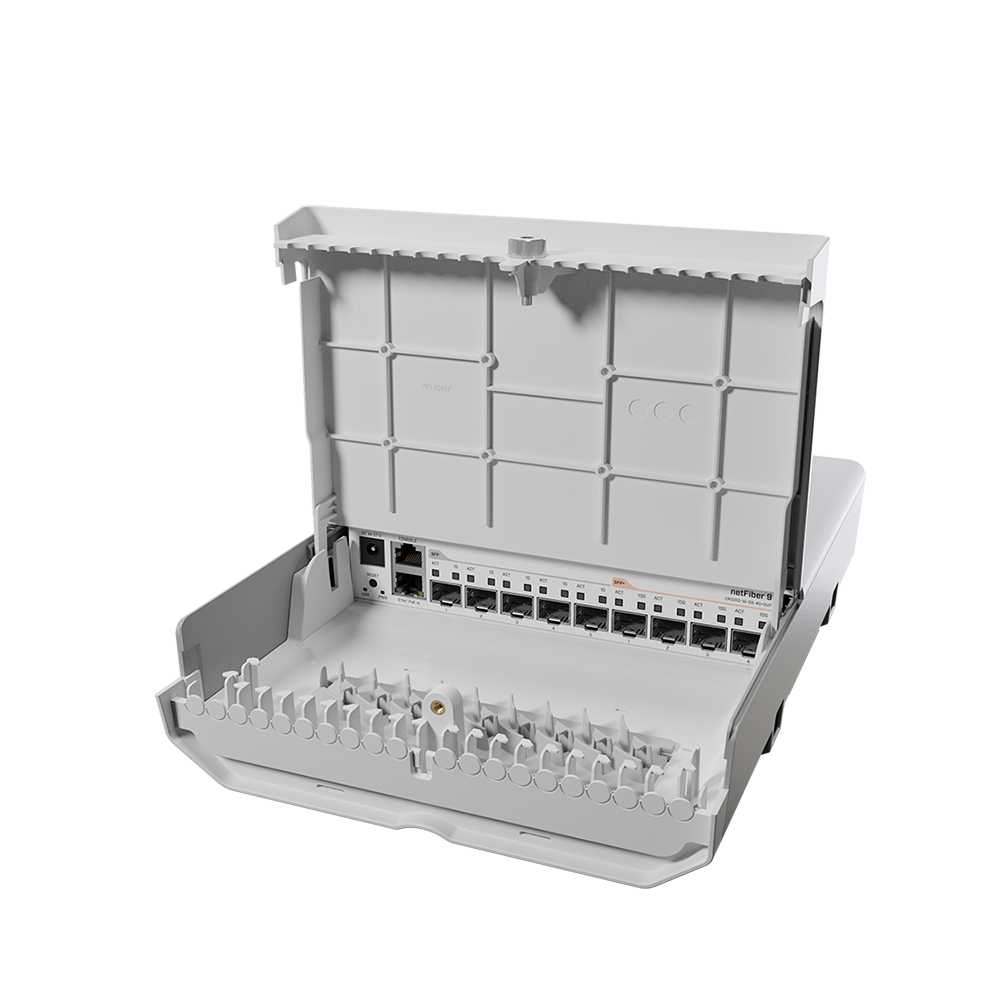 Mikrotik netFiber 9 CRS310-1G-5S-4S+OUT. Switch PoE 10 puertos.