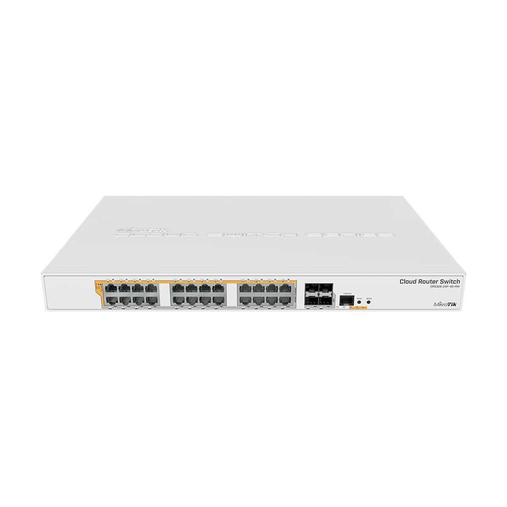 MikroTik CRS328-24P-4S+RM. Switch PoE 24 puertos.