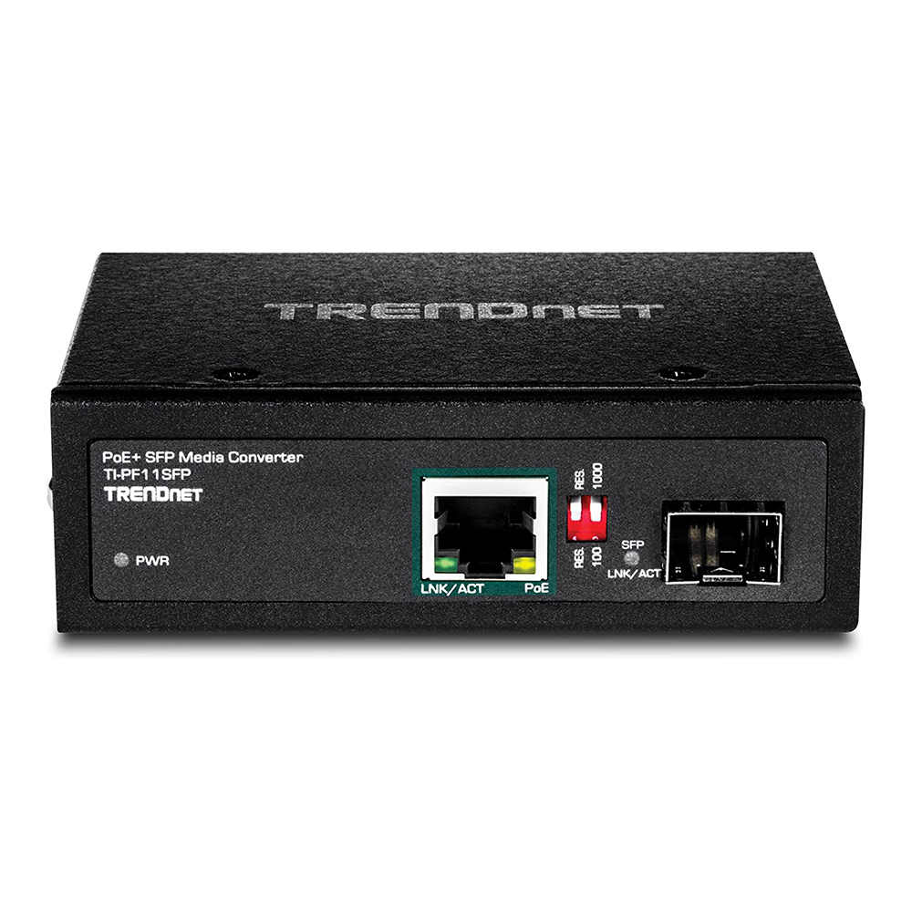 Trendnet TI-PF11SFP. Convertidor SFP a Gigabit PoE+
