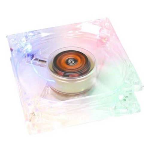 Ventilador transparente, 4 LEDs de colores 80x80 | Hardware