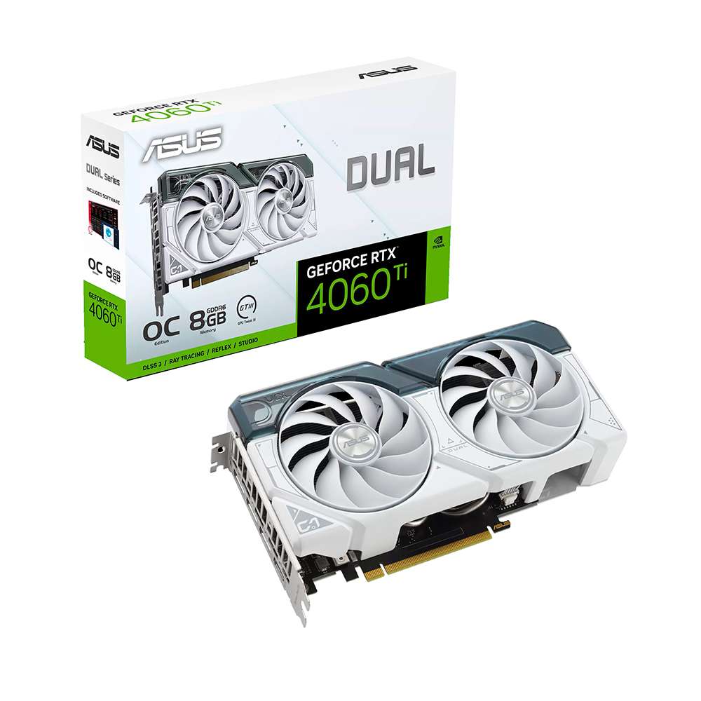 Asus Dual RTX 4060 Ti OC 8Gb GDDR6 Blanca