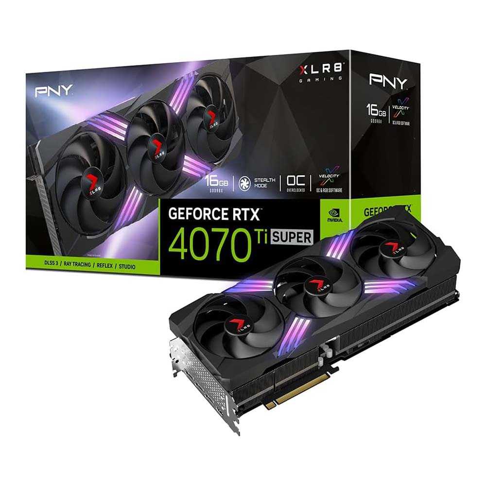 PNY RTX 4070 Ti Super OC XLR8 ARGB 16Gb GDDR6X BULK